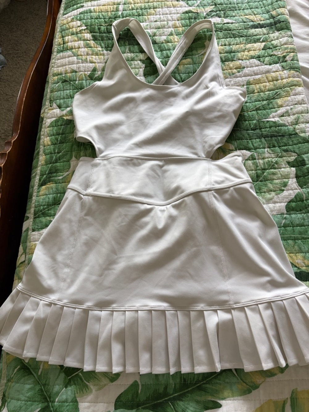 Women’s Free Movement by Free People White Pleated Sports Dress